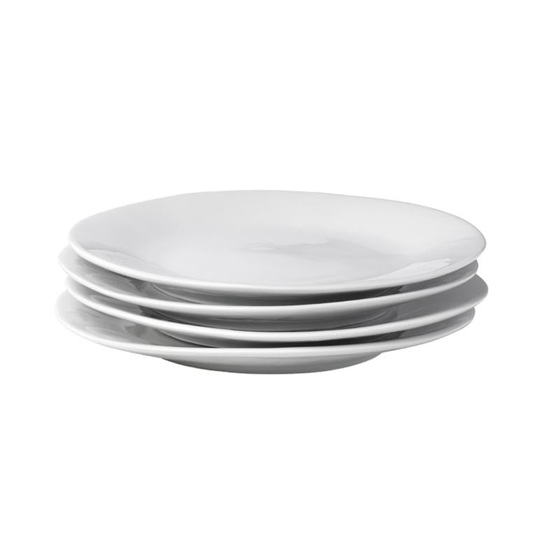 pile d'assiettes à dessert blanches de forme irrégulière - tsé tsé