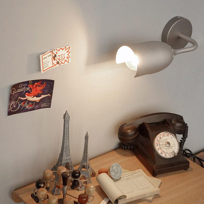 lampe murale grise en aluminium brut pivotante - tsé tsé