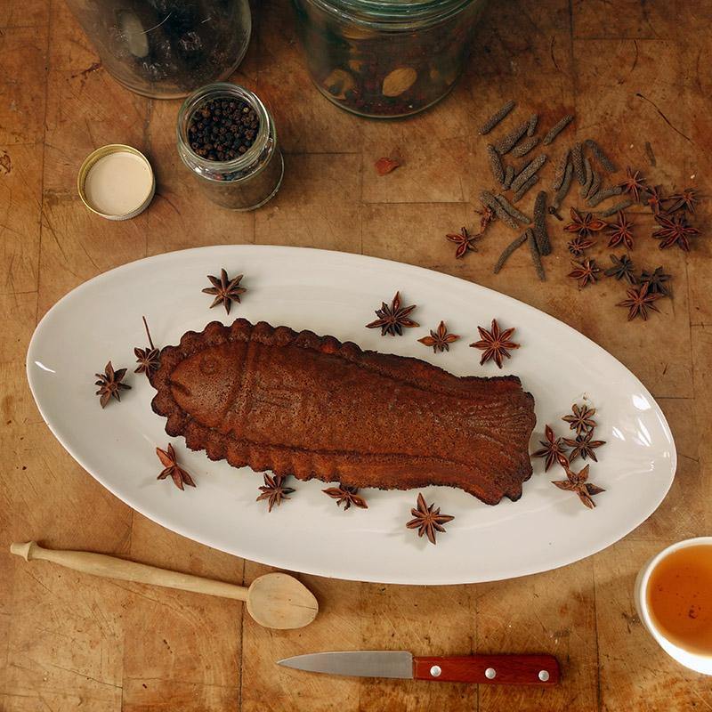 plat à gâteau allongé en porcelaine blanche - tsé tsé