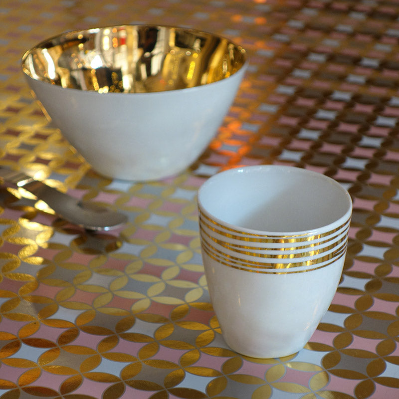 gobelet à thé à motif doré - tsé tsé