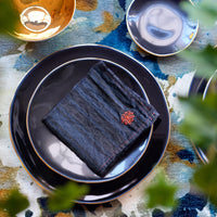 FOUR INDIGO NAPKINS