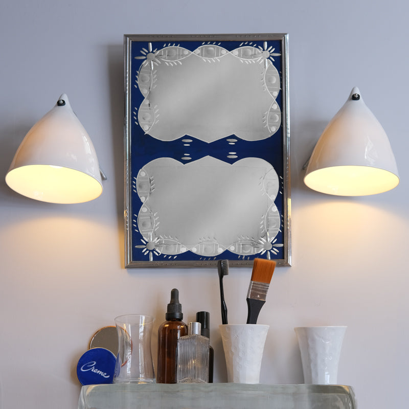 CORNET wall lamp, glazed or matt porcelain