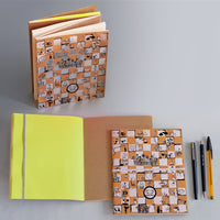 ZIGZAGANT NOTEBOOK, silver &amp; yellow