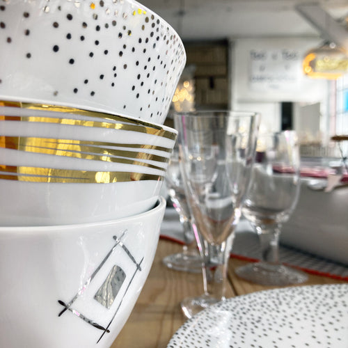 GRAND BOL AFFAMÉ, fil d'or