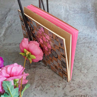 ZIGZAGANT NOTEBOOK, silver &amp; pink