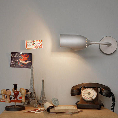lampe applique orientable en aluminium brut - tsé tsé