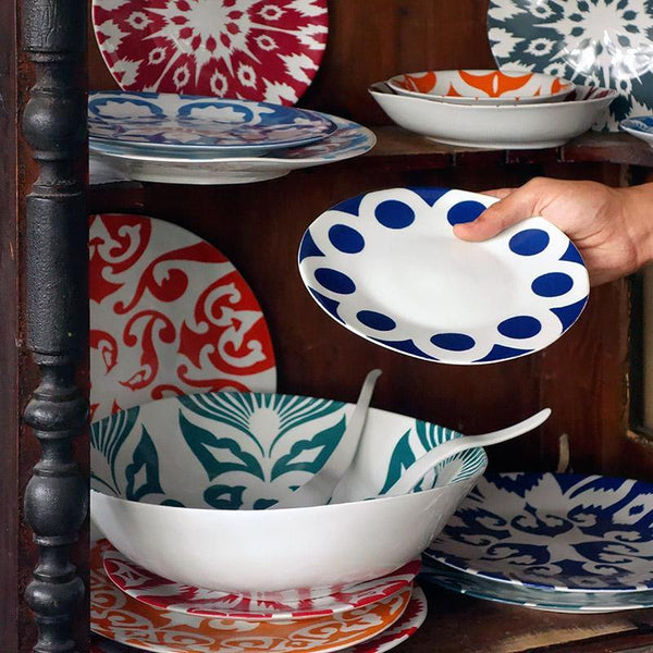 étagère de vaisselle colorée d'inspiration ouzbek - tsé tsé