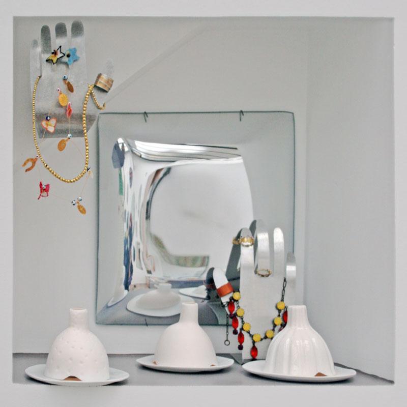 trois photophores igloo en porcelaine texturée et porte bijoux en forme de main - tsé tsé