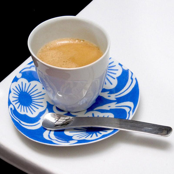 pettie assiette ouzbek bleue et tasse à café sans poignée - tsé tsé