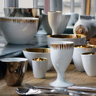 collection de vaisselle blanche et or - tsé tsé